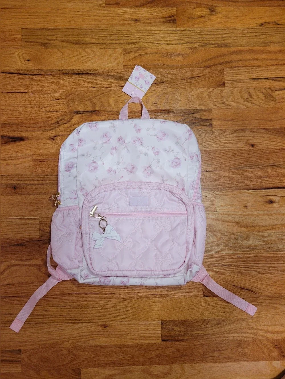 NWT LoveShackFancy x Target Yoobi Ribbon Rosa Backpack Sterling Dusk- HTF